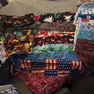 Every season, holiday DOG SCARVES - 12 lb dog